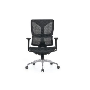 Adjustable Recline Mesh Seat Office Chair With High-Density Leatherette Back
