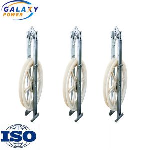 508x75mm Single Nylon Wheel Overhead Stringing Blocks conductor pulley