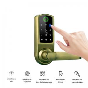 Wholesale FCC Bluetooth Electronic Smart Door Locks 6V App 120mm Thickness from china suppliers