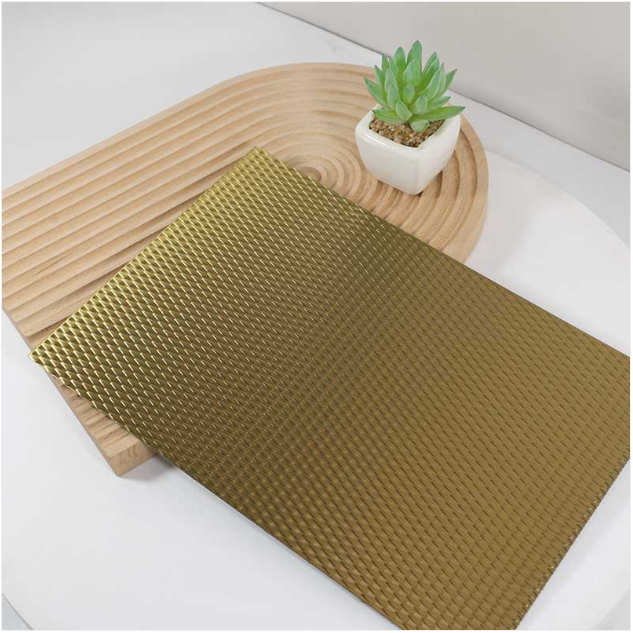 China 5WL 6WL  Gold Color Stainless Steel Stamp Sheet Decoration Wall on sale