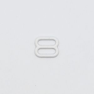 10mm Bra Strap Adjuster In Metal With Nylon Coated White