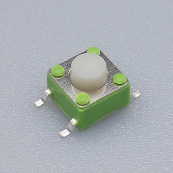 White Case Black Button 6mm Momentary Push Button Switch 4 Pin Terminal