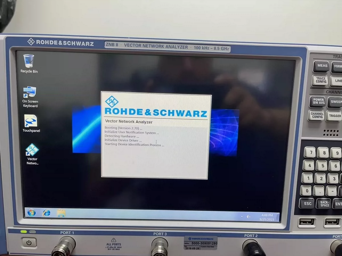 Rohde & Schwarz ZNB8 VNA Vector Network Analyzer 8.5 GHz High Dynamic Range