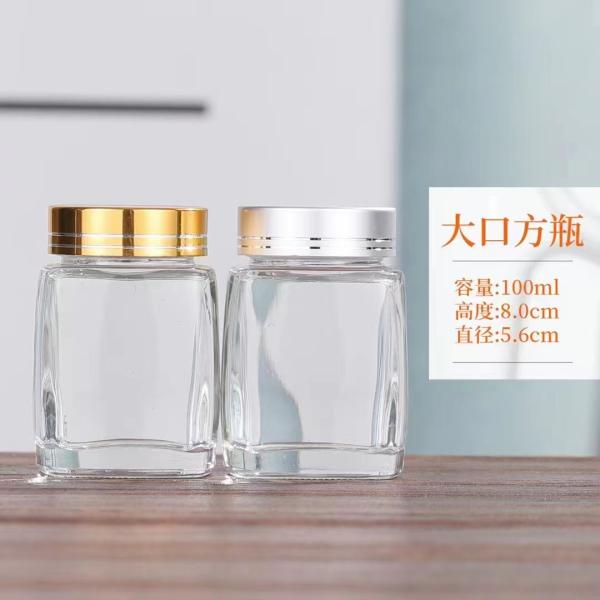 180ml 500ml 700ml Round Glass Cream Honey Jar with Round Shape and Glass Material