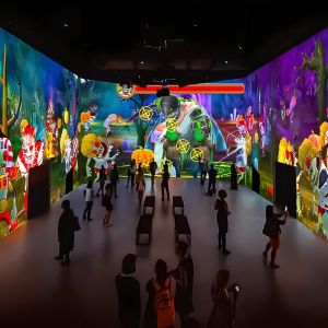 Northern Lights Immersive Interactive Wall Children Education Projection