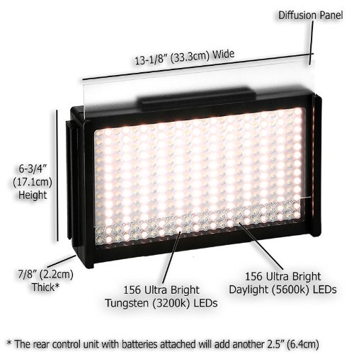 Adjustable Stackable LED Video Camera Lighting with Batteries