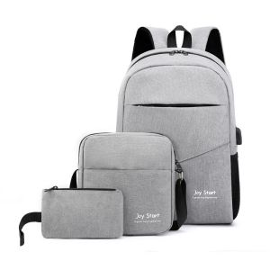 Wholesale Sympathybag 3 Piece Men Laptop Backpack Anti Theft USB Charging Custom Logo from china suppliers