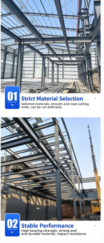 Turnkey Steel Structure Workshop & Warehouse Construction / I-Beam Steel Building Fabrication Service