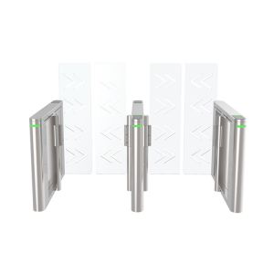 AC100V Lane Turnstile Gate 0.2s Full Height Swinging Panel Brushless Servo