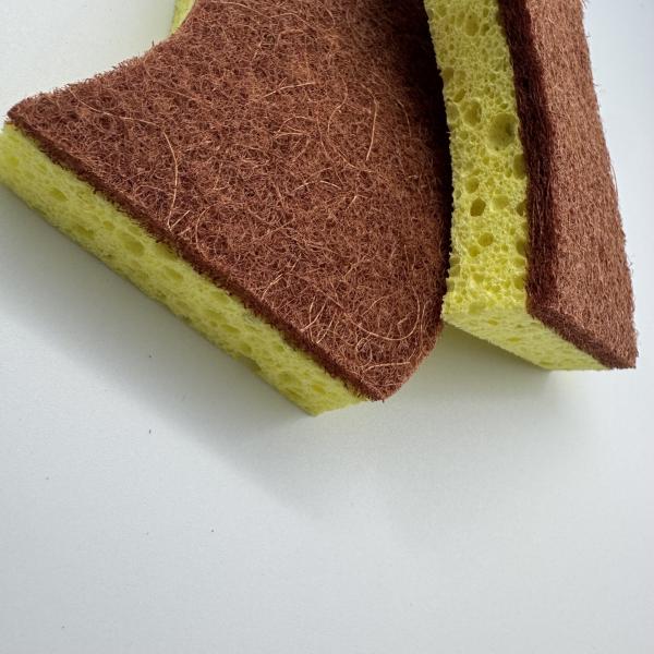 Magic Double-Sided Wood Pulp Kitchen Sponge for Dishwashing