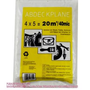 HDPE/LDPE Plastic Cover Sheets For Painting Custom Made Drop Sheet dust sheet