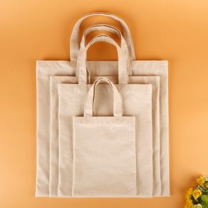 Recyclable Cotton Canvas Bag Beige Color S M L X - Large Size Optional
