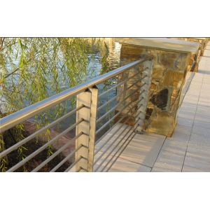 Safety Stainless Steel Railing Easy Installation With Round / Square Shape Post