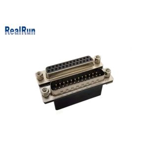 DR 25 Pin SPCC D Sub Connector 90 Degree Male To Female With Harpoon