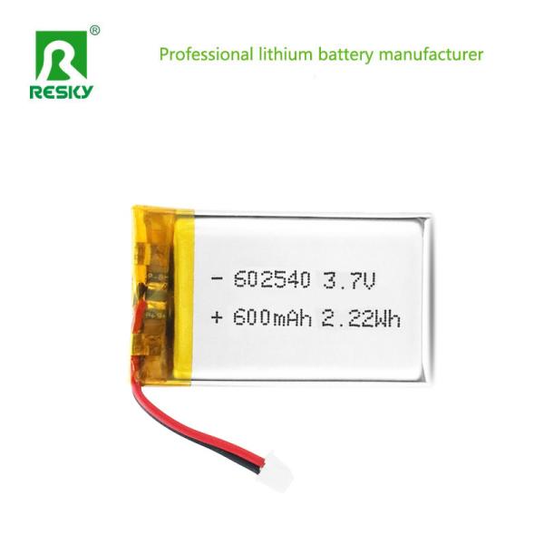Lithium Ion Polymer Batteries 602540 600mAh 3.7V 2.22wh Rechargeable Power Lipo