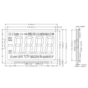 Customized Car Player VA LCD Panel Negative White LCD Display
