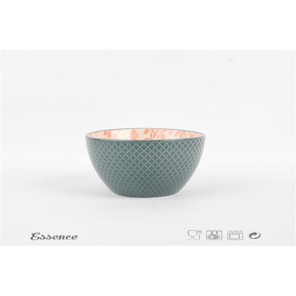 non toxic Microwavable Cereal Bowls , 6 Inch Stoneware Soup Bowls for Salad /