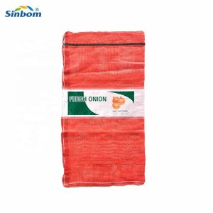 Drawstring HDPE Red Polypropylene Pp Leno Mesh Packing Bag with Label