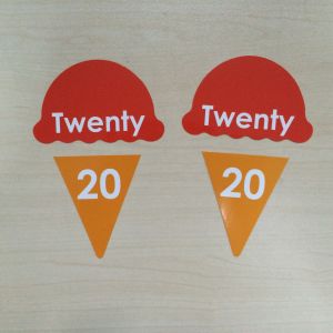 Die cut card printing, educational card printing, learning card printing, thick