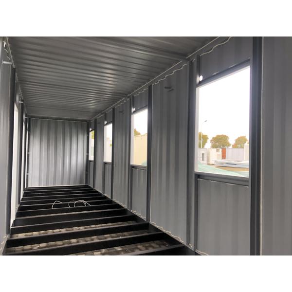Glass Window 4 Rooms 2 Layers Prefab Shipping Container Homes