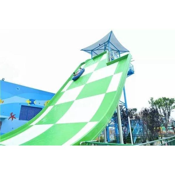 High Speed Fiberglass Water Slides Galvanized Carbon Steel Supporting