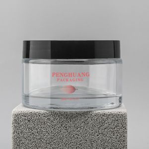Luxury Cosmetic Cream Glass Jars With Matte Pink Cap 200g Lip Body Exfoliating
