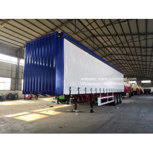 Wholesale Box Semi Trailer Personalized Semi Trailer The side is made of fabric and can be pulled to both sides for efficient loading and unloading from china suppliers