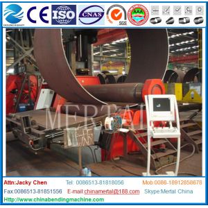 MCLW12HXNC Wind tower manufacturing Hydraulic CNC Plate rolling machine