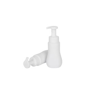 8oz Wavy Shape HDPE Mousse Foaming Bottle With 3cc Output
