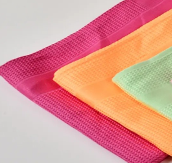 China KILINE Cleaning Cloths Waffle Tea 350GSM Microfiber Kitchen Towel on sale