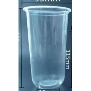 Milk Tea Biodegradable Plastic Cups , Compostable Plastic Cups Recyclable