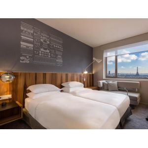 China Algeria furniture supplier for Hotel interior design bedroom furniture melamine board bed with wardrobe and desk table on sale