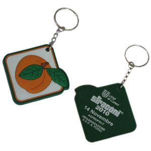 Waterproof PVC Key Chain Smooth Surface Custom Shaped And Designed