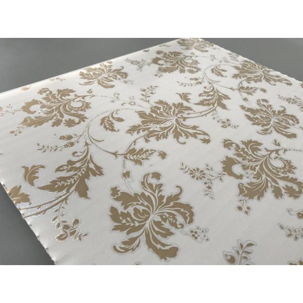 10 Inch Gold Leaf Ceiling PVC Panels Easy to Connect For Wall and Ceiling