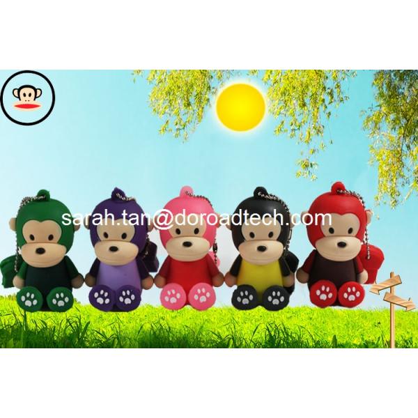 Original A Grade Chipset Customized Cute Monkey PVC Cartoon USB Flash Drives
