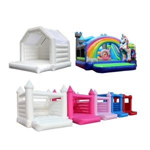 Shopping Center Must-Have Luxury White Inflatable Bouncy Slide for Community