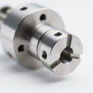 Custom CNC Turned Steel Components Silver Finish For Industrial