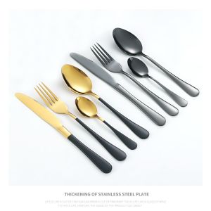 ODM Stainless Steel Silverware Set 24 Piece Cutlery Set With Storage Rack