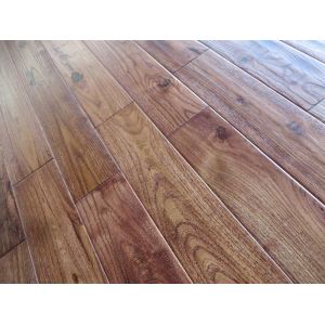 Different Stained Asian Teak Solid Wood Flooring With Distressed Finishing