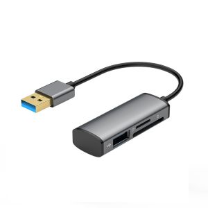 USB A OTG Hub Card Reader With Extension Cable Adapter For SD Micro SD Memory Card