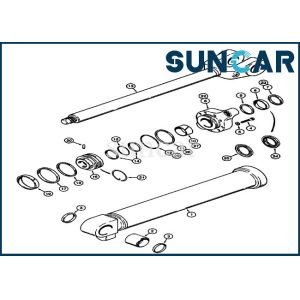 Wholesale 1542881C1 Case Seal Repair Kit 721C 621B 821E Wheel Loader Hydraulic Cylinder Service Kit from china suppliers