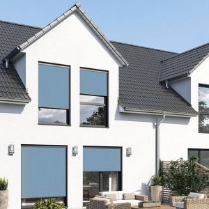 Buy cheap Motorized Exterior Roller Shades UV Proof Sunshade System With Aluminium Gazebo from wholesalers