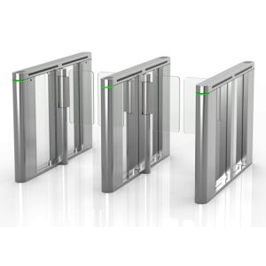 SS304 Acrylic 900mm Width Pedestrian Turnstile Gate Face Recognition BLDC