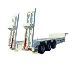 3 Axles 50/60/80/100 Tons Low Bed Lowboy Loader Drop Deck Heavy Duty Dolly Semi