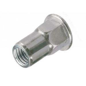 ASTM B7 M6 Semi Hex Countersunk Round Small Head Rivet Nut Blue Zinc with
