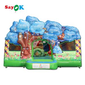 Commercial Dry Bouncer Slide Combo Inflatable Bouncy Moonwalk Jumping Castle