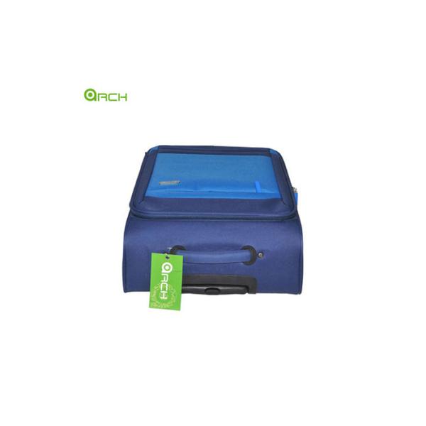 600D Economic Polyester Soft Sided Luggage with One Front Pocket and Spinner Wheels
