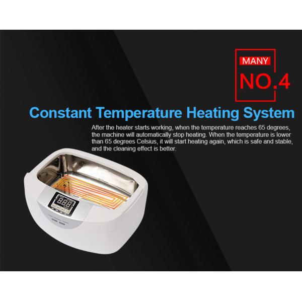 Digital Ultrasonic Wave Cleaner with Heating 2500ML for Vegetables Fruits Baby Products