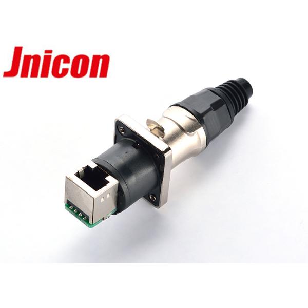 Easy Pull Push RJ45 Waterproof Connector , RJ45 Panel Mount Ethernet Connector