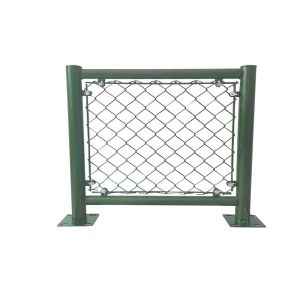 Green black 6 Ft Galvanized Chain Link Fence 2.0mm 2.5mm Cyclone Wire Fence